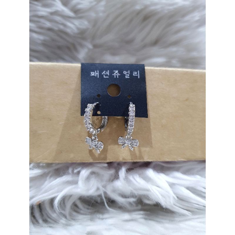 Anting Silver925 Perak Mata kilau Premium Quality Anti karat anti alergi Earring Zircon Mata kilau ant-92828