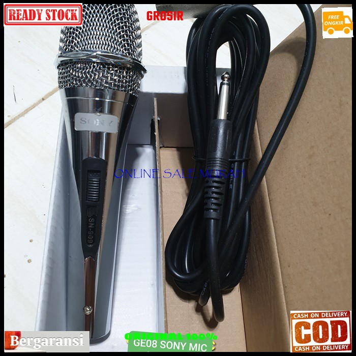 G08 Microphone SONY legendary vokal mic kabel karaoke volume suara Professional dynamic microphone cable meeting vocal audio sound pro jernih panggung pidato ceramah imam masjid musik music pengeras suara G08   BAHAN METAL BISA SEGALA JENIS AUDIO  Spesifi