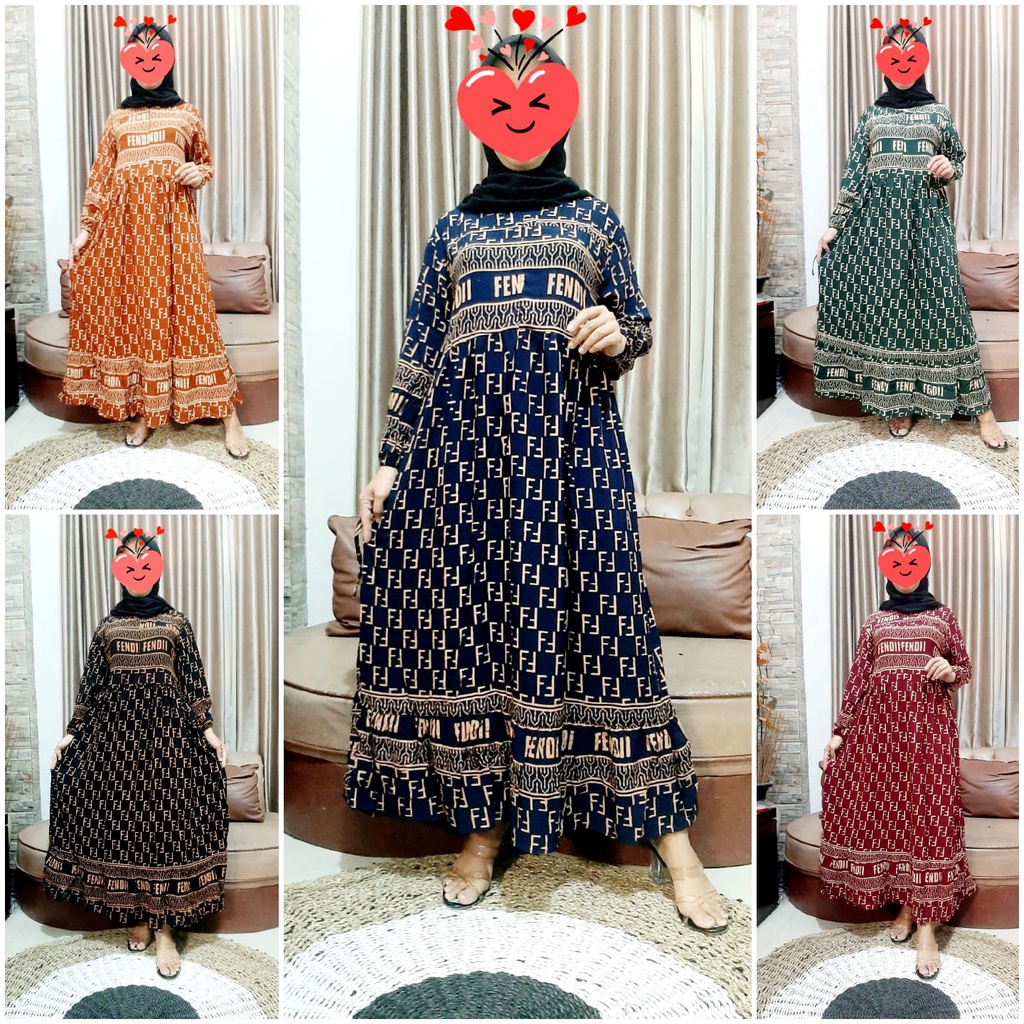 BEST SELLER LONG DASTER JUMBO LENGAN PANJANG  RAYON BALI TERMURAH GAMIS GUCCI FENDI TERBARU 2022 MIDI RAYON PREMIUM