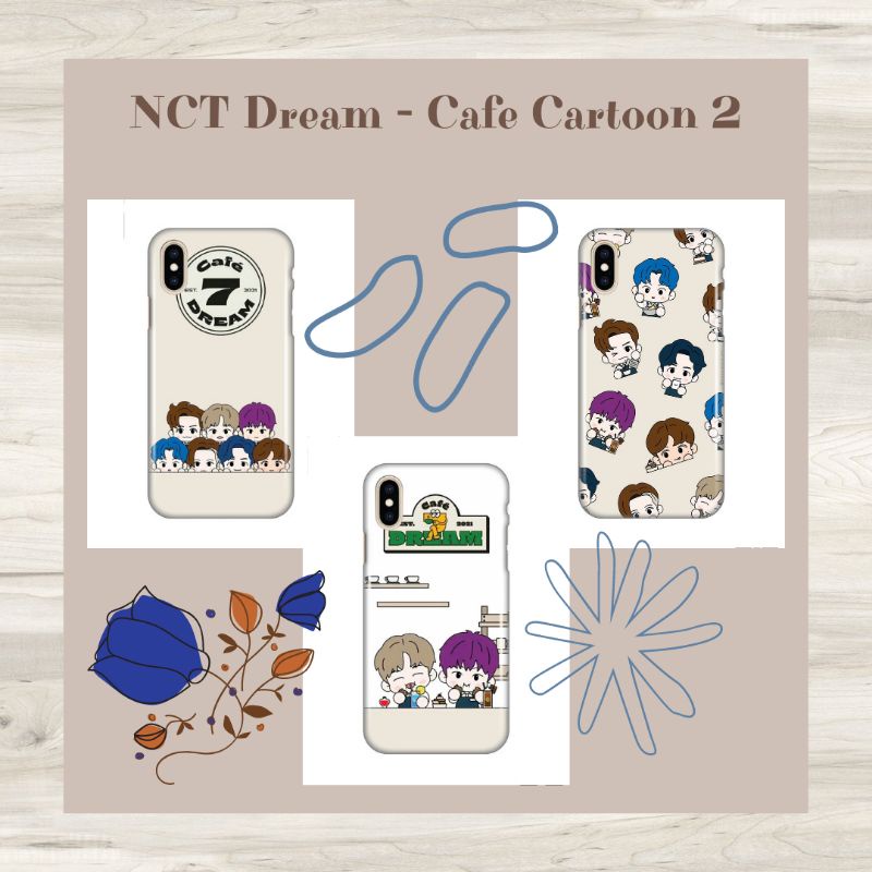 (NCT DREAM) Case NCT DREAM Cafe Cartoon 2 Kartun 7Dream Casing HP Handphone Hand phone Anti crack An