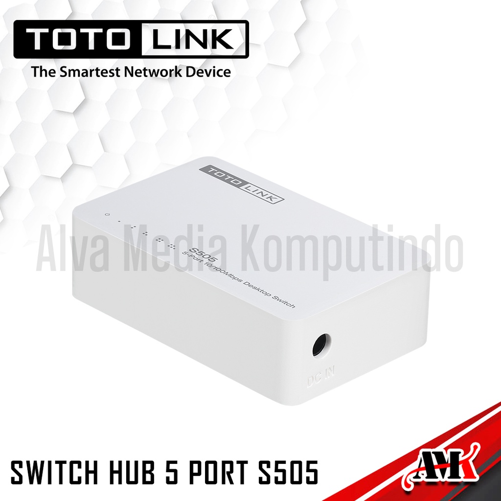 Switch HUB 5 Port TOTOLINK Switch HUB 5-Port S505 10/100Mbps Switch HUB