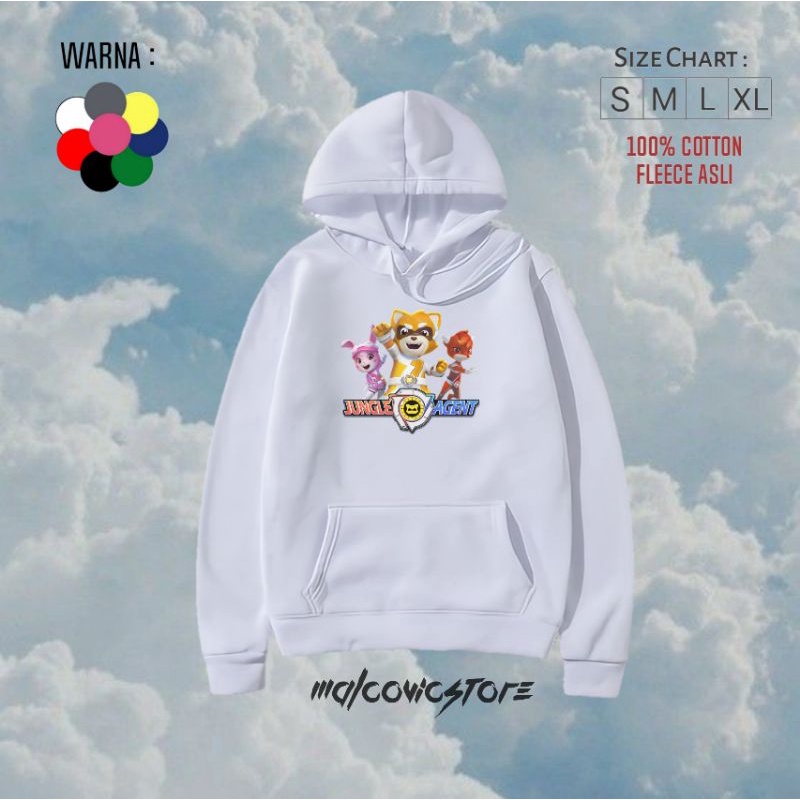 Hoodie Jungle Agent Untuk Anak Unisex/Atasan Hoodie Anak Jungle Agent Laki Laki/Hoodie Jumper Anak M