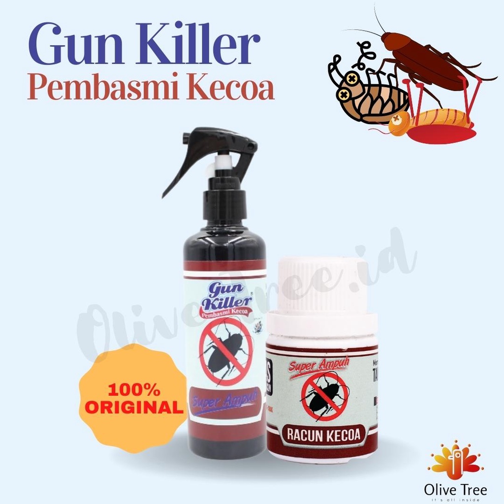 Gun Killer Spray Racun Kecoa Kecoak Pembasmi Kecoa Ampuh Bugs Buster Bubuk Racun Anti Kecoa Serbuk Obat Pembasmi Kecoak