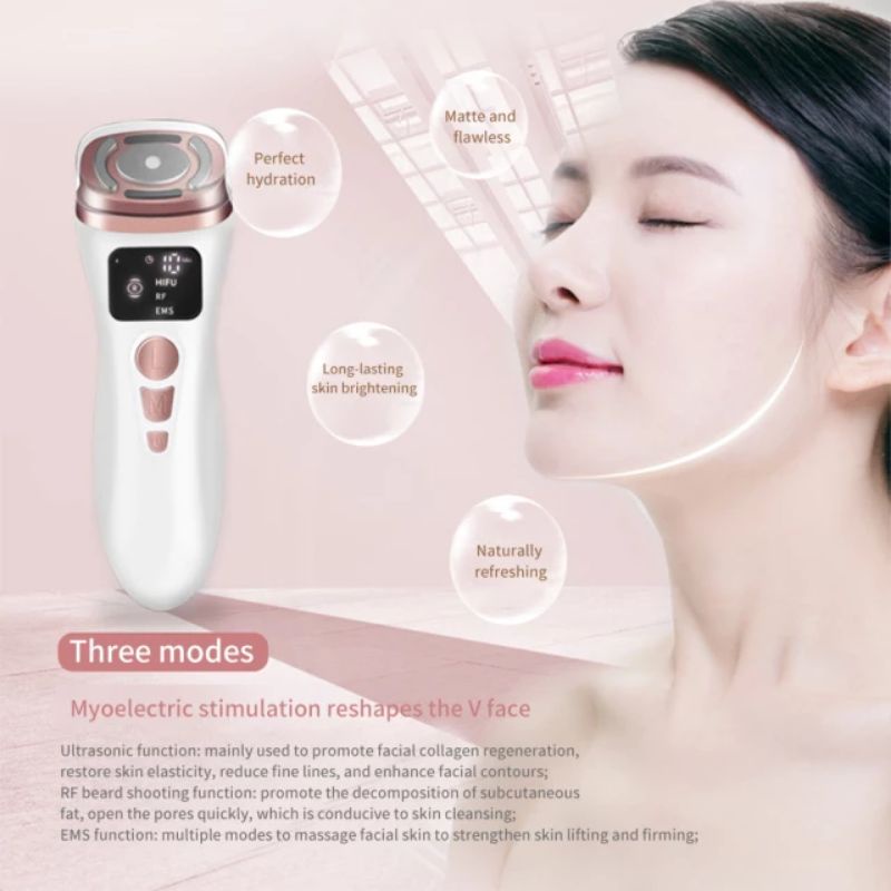 NEWGEN MINI HIFU 3 MODE RF EMS HIFU ANTI AGING LIFTING UP FACE TIRUS