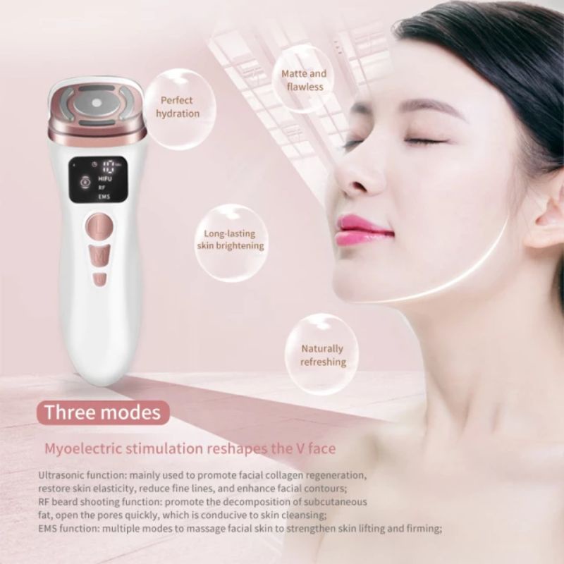 NEWGEN MINI HIFU 3 MODE RF EMS HIFU ANTI AGING LIFTING UP FACE TIRUS