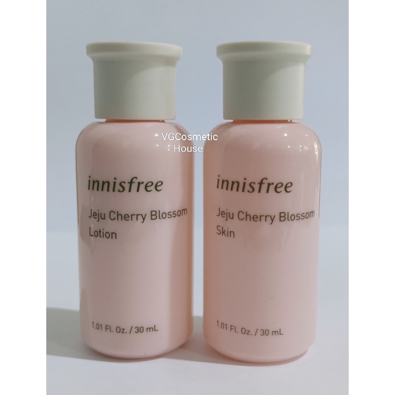 innisfree jeju cherry blossom lotion 30ml / jelly cream 20ml