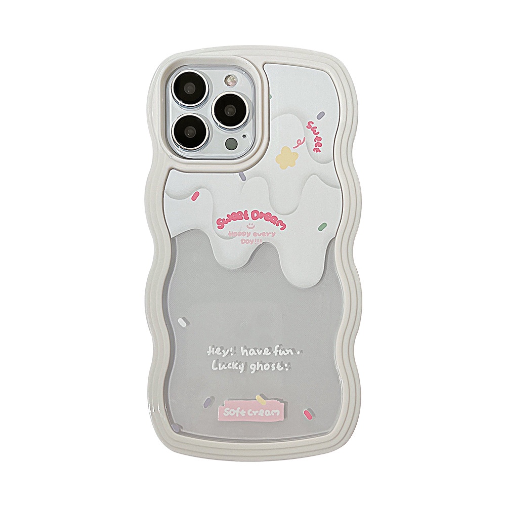 Soft Case Tpu Transparan Frame Gelombang Cover iPhone 13 13pro 13prm 11 7Plus 8Plus Xr XS 13 12pro Max