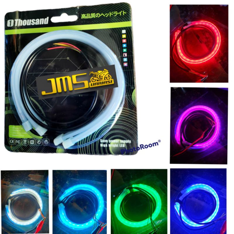 lampu alis led plus sen running 30 cm slim 1 thausand biru merah putih ice blue sen kuning aerox nmax vario beat pcx