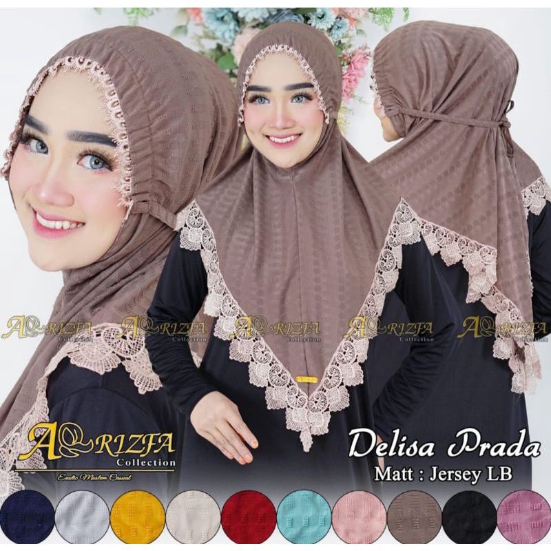 Jilbab Bergo Kerut Renda Atas Bawah Ori  ARRIZFA