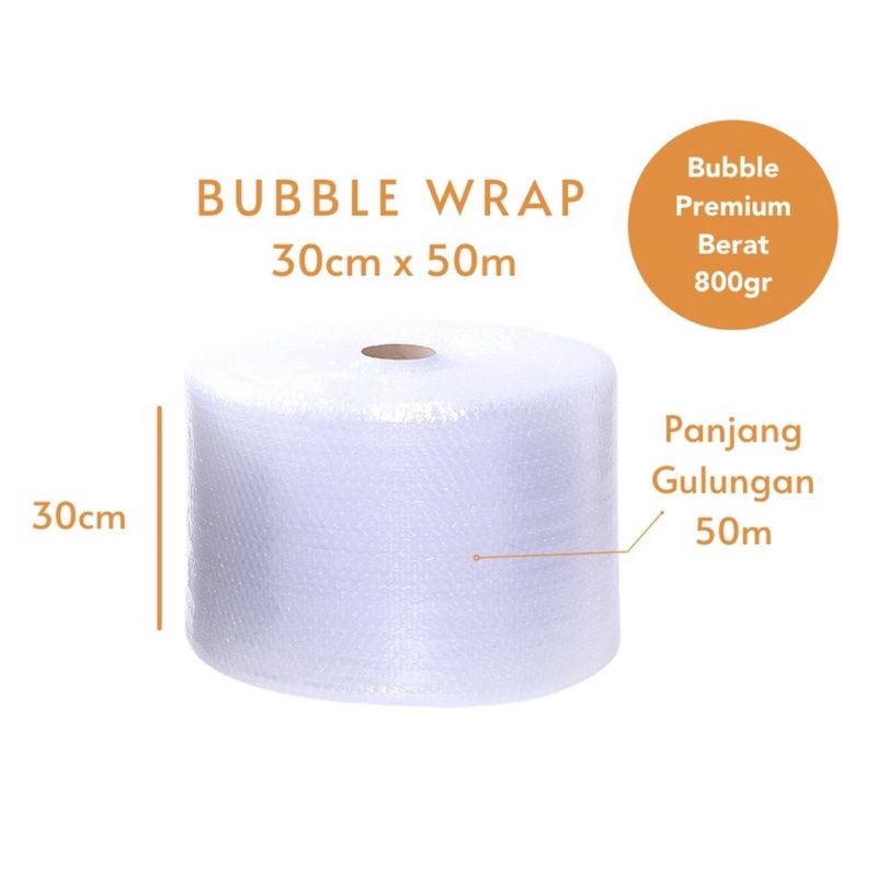 

BUBBLE WRAP utuh roll ukuran 30 cmx50 meter BUBBLEWRAP ROLL MURAH