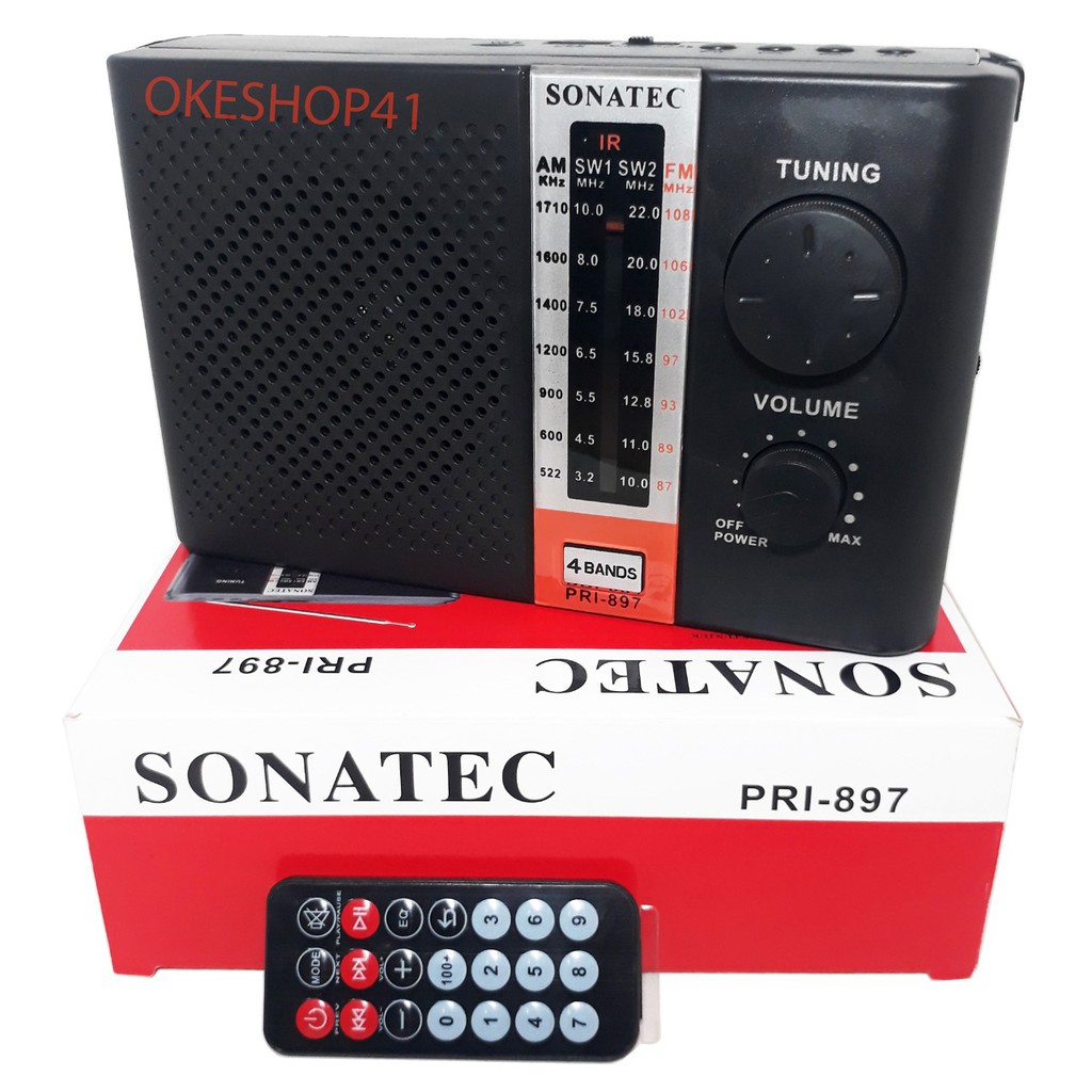 Radio Sonatec PRI-897 USB SD MP3 AM-FM Portable Radio