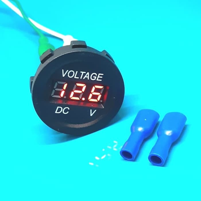 Waterproof Red LED Digital Volt Meter DC12-24V For Car & Motor