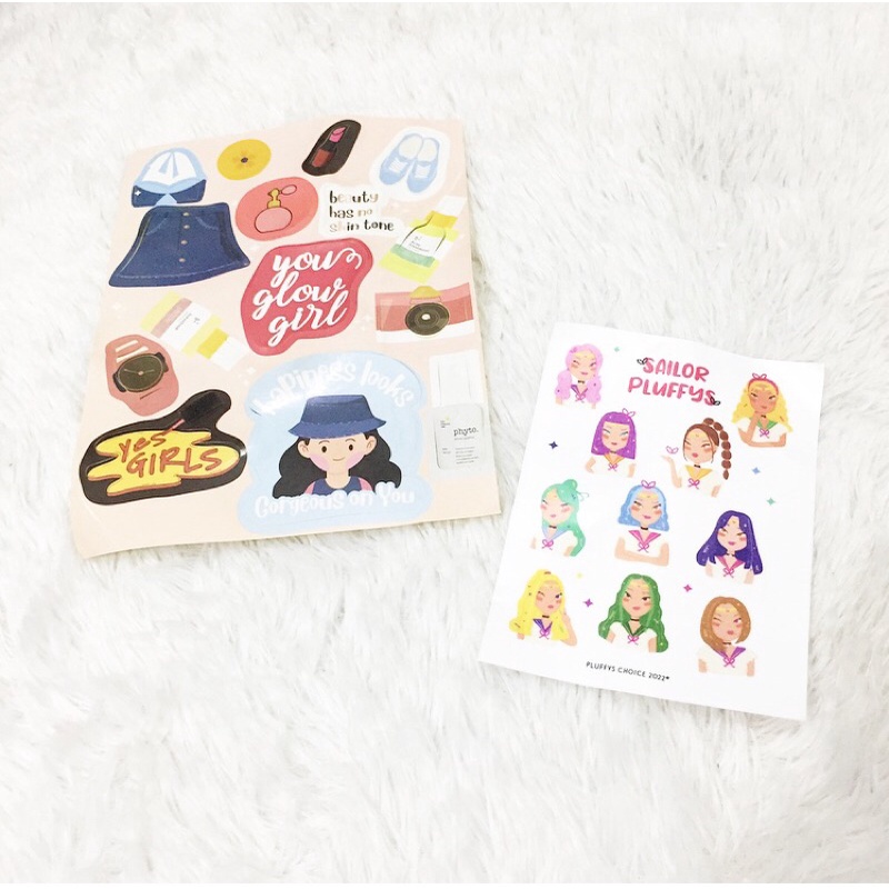 

Sticker Set 2pcs All Girls Character Cewek Empowered Woman