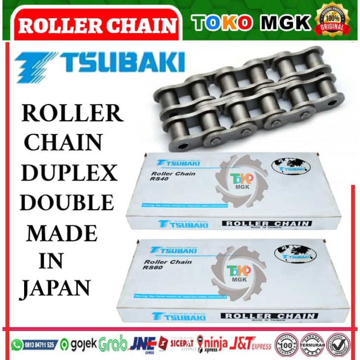 Jual TSUBAKI ROLLER CHAIN RS 1202 DOUBLE ORIGINAL MADE IN JAPAN