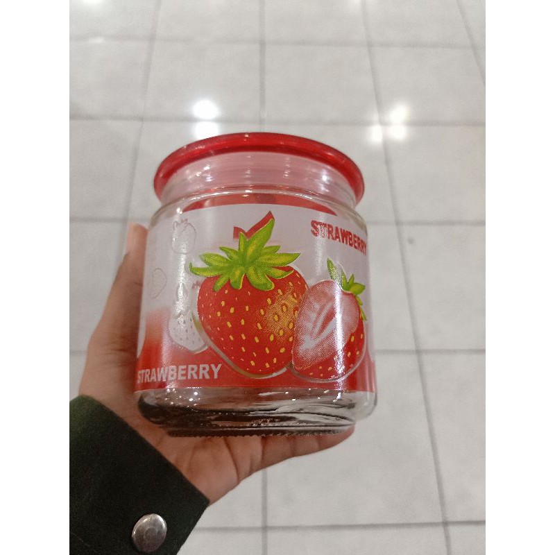 TOPLES KACA MOTIF PRINTING TUTUP KEDAP