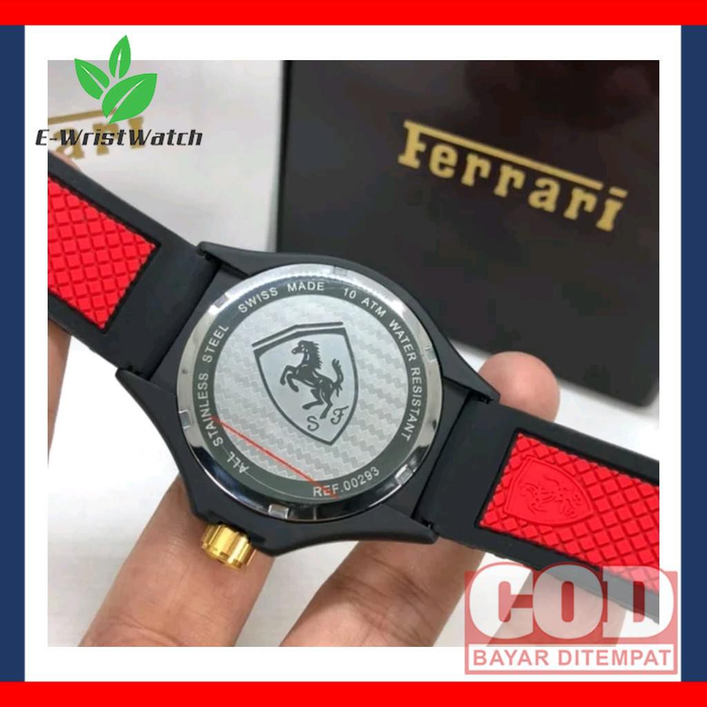 JAM TANGAN FERRARI SCUDERIA RUBBER 44mm PREMIUM JAM TANGAN RARE FERARI GARANSI