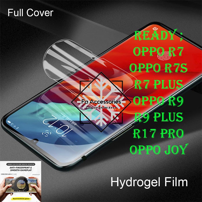 FA ANTI GORES JELLY HYDROGEL oppo R7 R7S PLUS R9 PLUS R17PRO PRO S JOY SCREEN PROTECTOR GUARD SHOCK