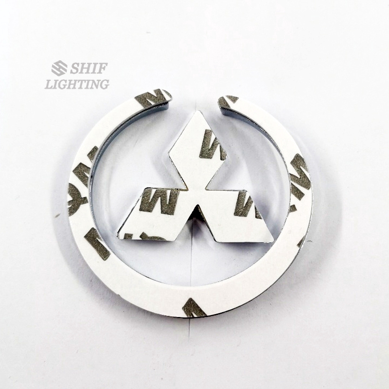 1pc Stiker Emblem Logo Mitsubishi Bahan Metal Untuk Dekorasi Bagasi Belakang Mobil