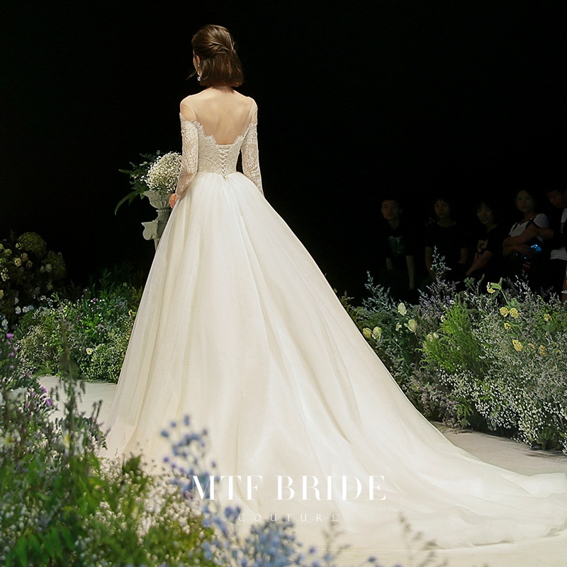 ✴№[Xia Zhi angin malam] Gaun pengantin satu bahu 2021 pengantin baru mengikuti gaun pengantin hutan
