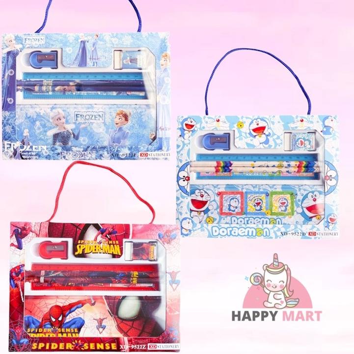 

Flash Sale kotak pensil Frozen / spiderman stationary set ✔