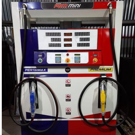 Mesin Pertamini Unit Pom Mini 2 Nozzle Digital Model Portabel Drum 210x2 Liter