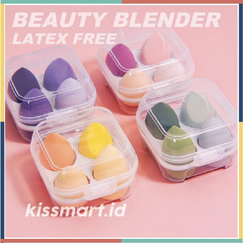 Make Up Sponge Set isi 4 Pcs Beauty Blender Box Best Quality XX051