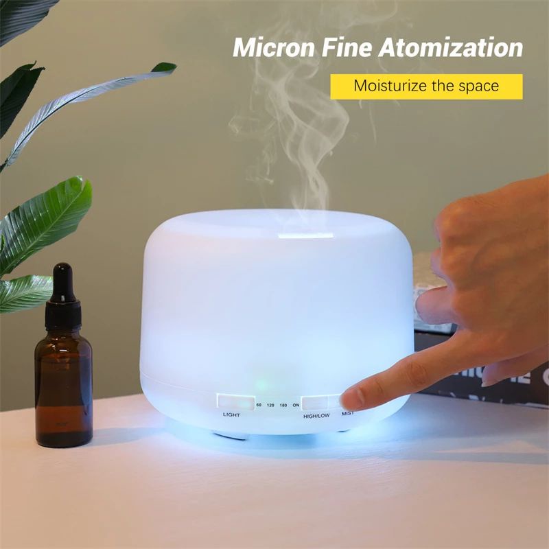 600ML Humidifier Diffuser Air Purifier Aromaterapy Essential oil Difuser + Remote+Free 2 Oil Essential