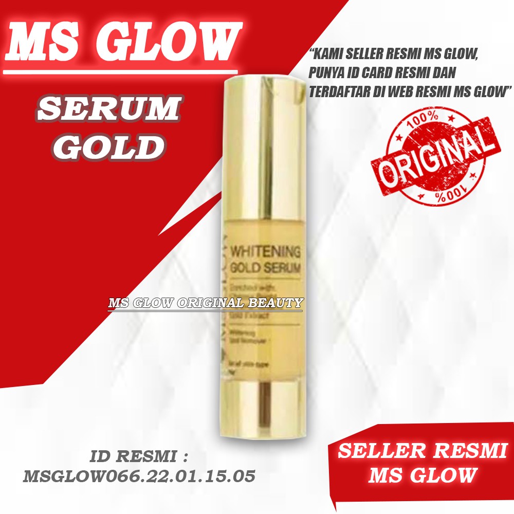 SERUM WHITENING GOLD MS GLOW MSGLOW ORIGINAL ORI ASLI