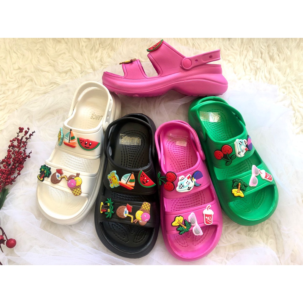 Sandal Jelly Wanita Perempuan Import Fuji Mainan Ban 2 Dewasa Eva Anti Slip