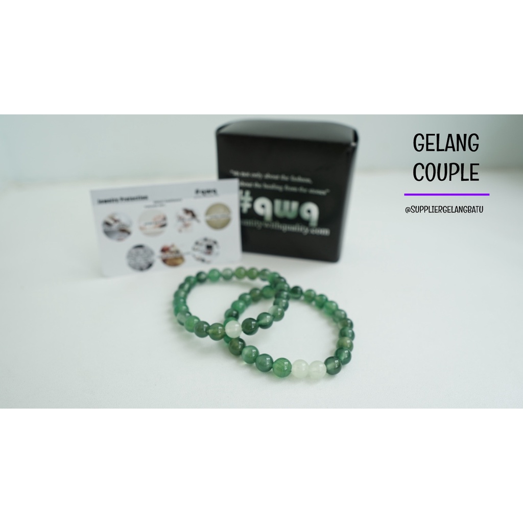 gelang batu FOSFOR GIOK CINA pasangan distance bracelet couple akik