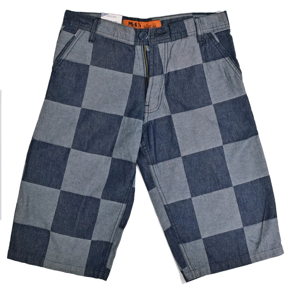 DIJUAL Celana Pendek Blue Jeans Pria motif Kotak-Kotak Besar [SALE]off40%