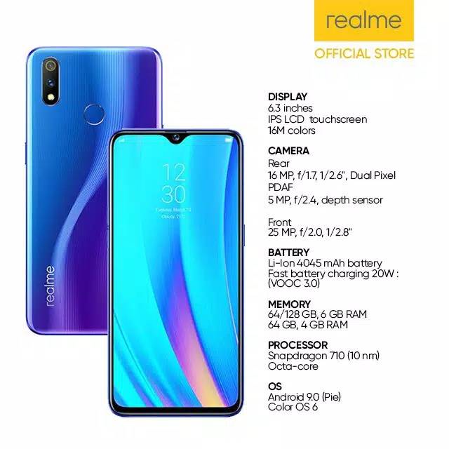 Realme 3Pro 6/128 GB garansi resmi