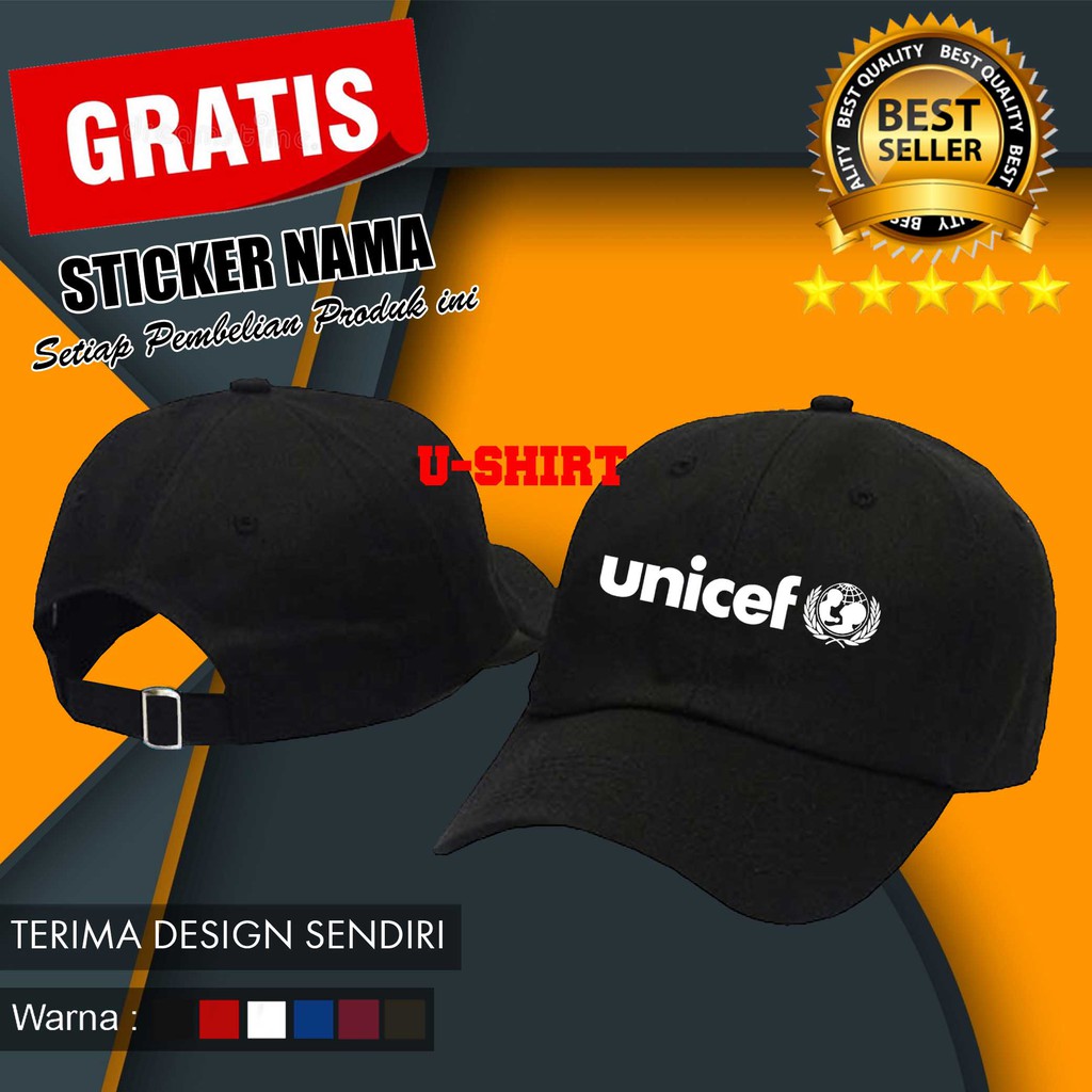 BERKUALITAS  Topi Baseball UNICEF MURAH TERBARU PRIA&WANITA DISTRO U-SHIRT