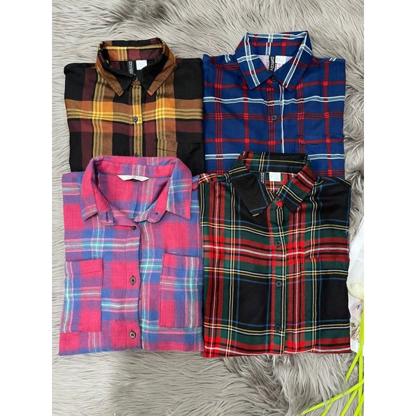 Hm flanel cotton blouse