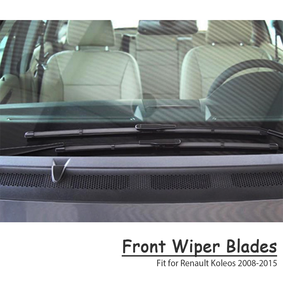 1 Set Karet Wiper Kaca Depan Mobil Pengganti Untuk Renault Koleos 2015 2014 2013 2012-2008
