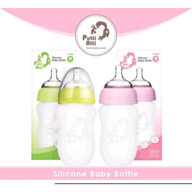 Putti Atti Silicone Baby Bottle Single 160ml &amp; 260ml