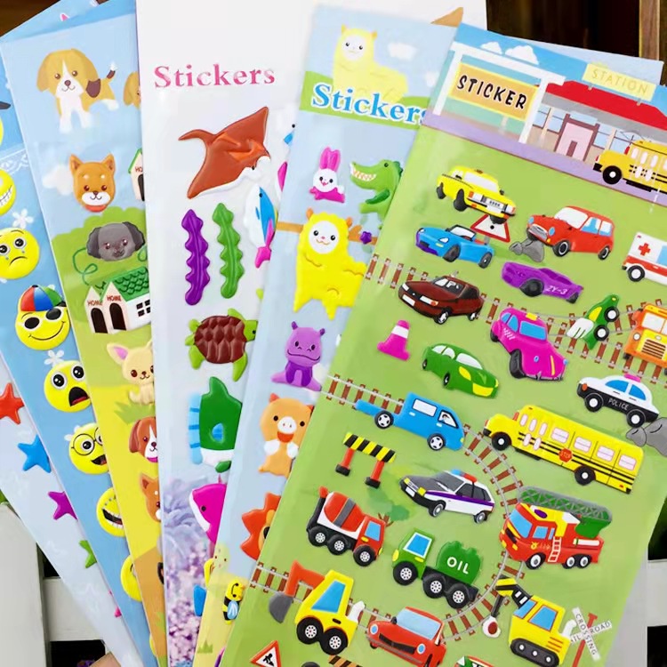 

Sticker anak lucu timbul untuk di perabot rumah dan di kaca - 1 set isi 5 lembar