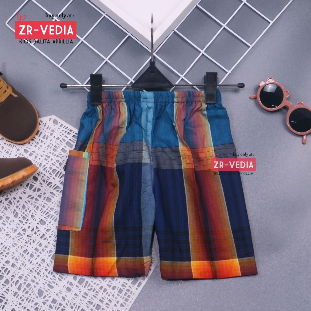 Celana Hawai Square uk 2-3 Tahun / Clana Main Anak Laki Saku Bawahan Harian Pendek Pants Cowok Rumahan