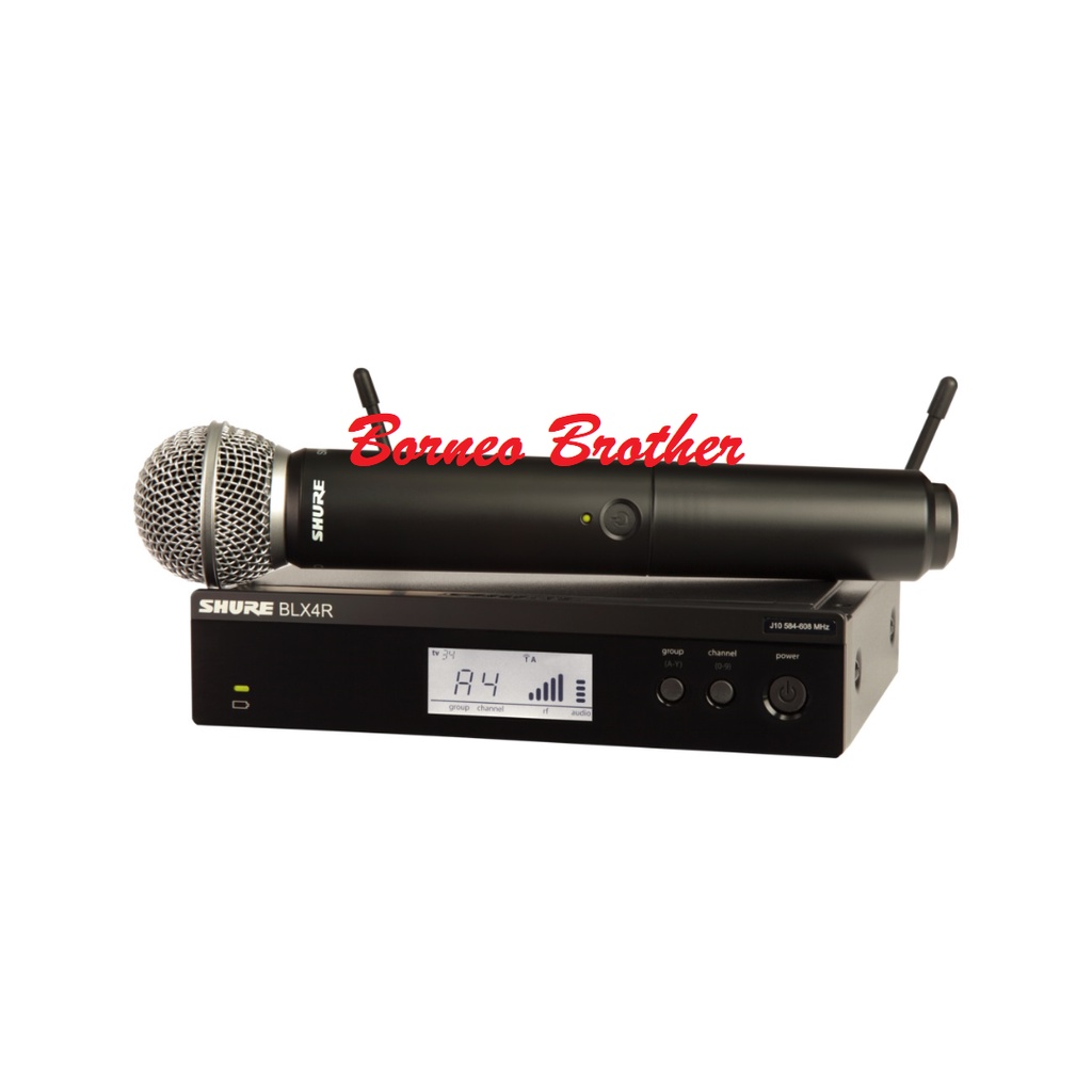 Mic Wireless Shure BLX24R/SM58 BLX 24 R / SM 58 Original Mic Handheld