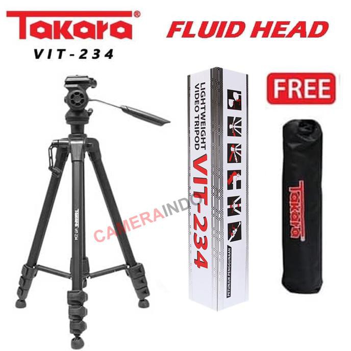 Tripod Takara Vit 234 Fluid Head + Bag Video Tripod