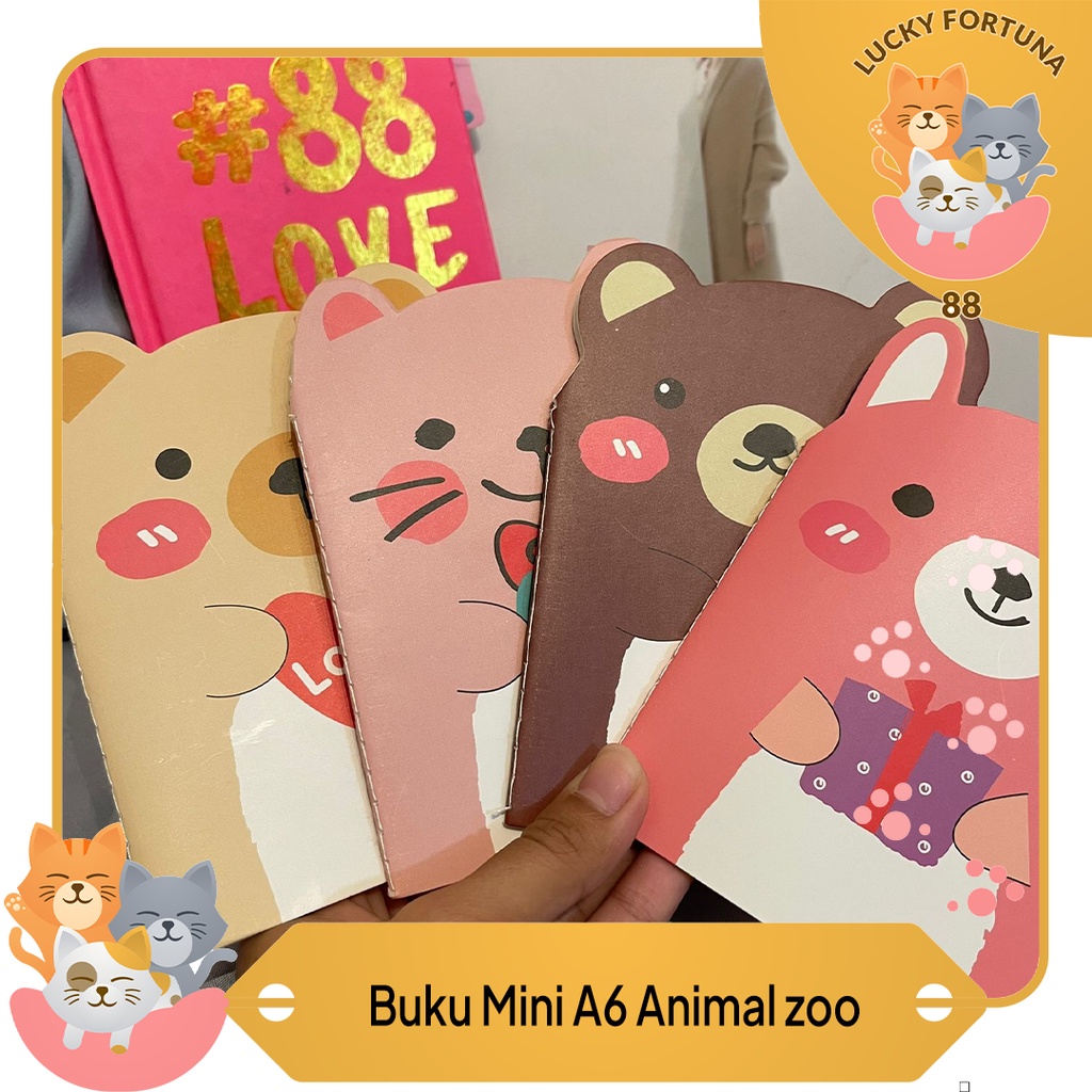 

[LuckyFortuna88] Buku Tulis Mini A6 Motif Animal Zoo Notepad Buku tulis Kertas Buku Diary Lucu Murah kualitas Bagus