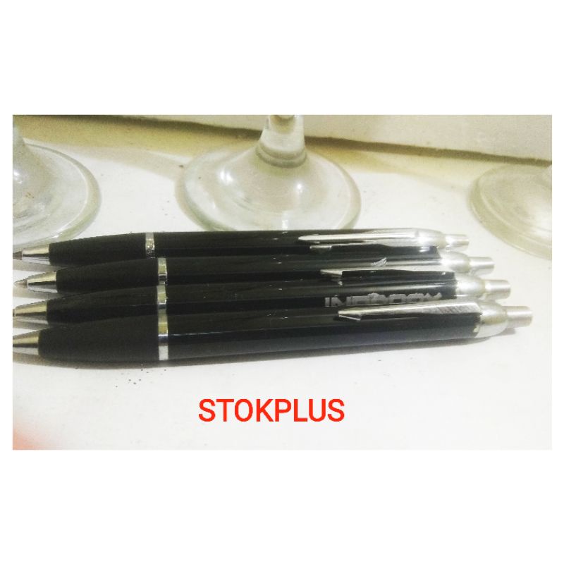 

BALLPOINT PEN PULPEN PARKER IM LQ BLACK SILVER TRIMS EX SOUVENIR PERUSAHAAN + 1 TINTA