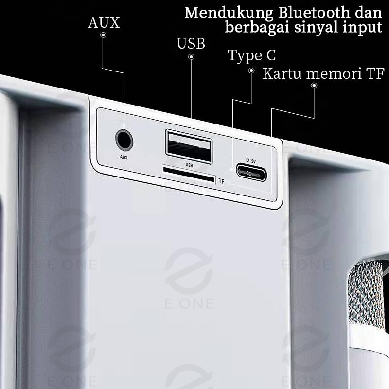 E ONE karaoke speaker bluetooth ori portable wireless 2 mic (Produk peningkatan baru) - Garansi 1 tahun