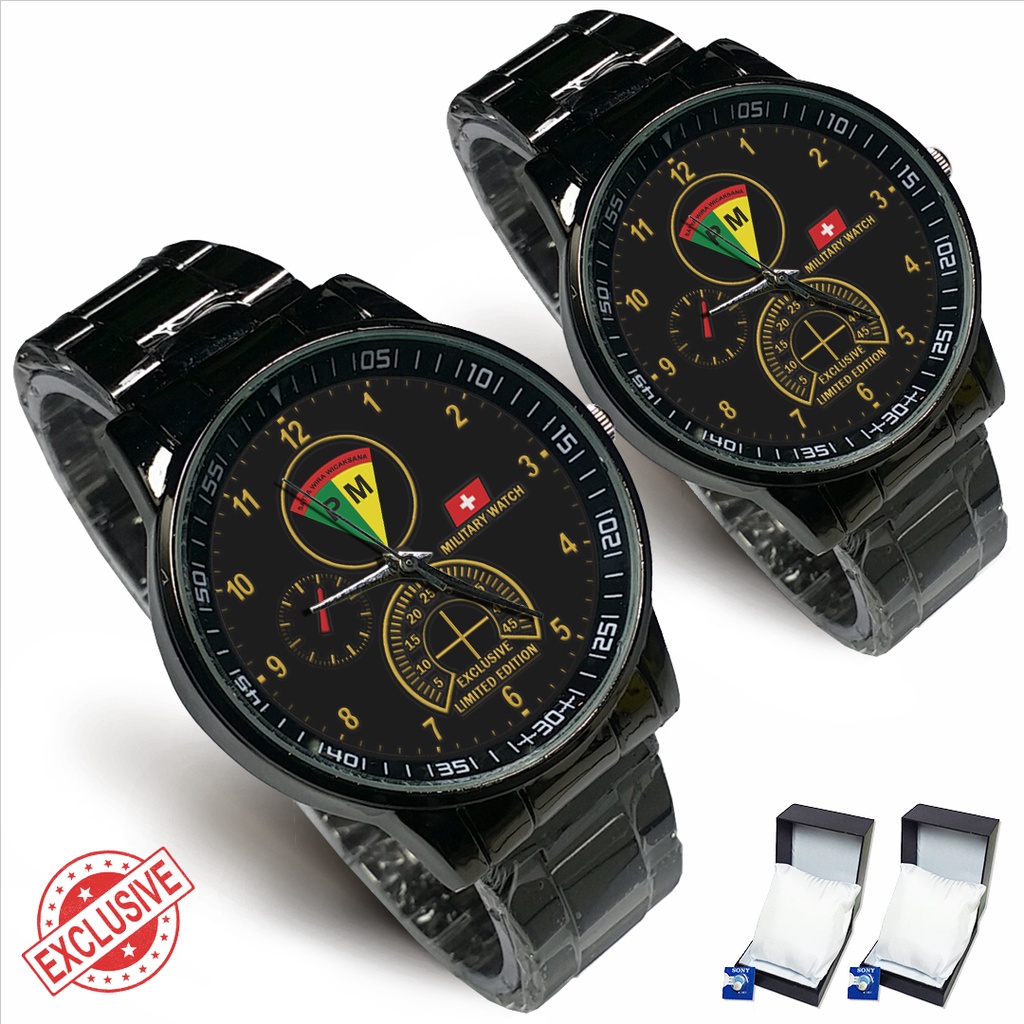 Jam Tangan Rantai Couple POLISI MILITER LIMITED EDITION (Awesome)