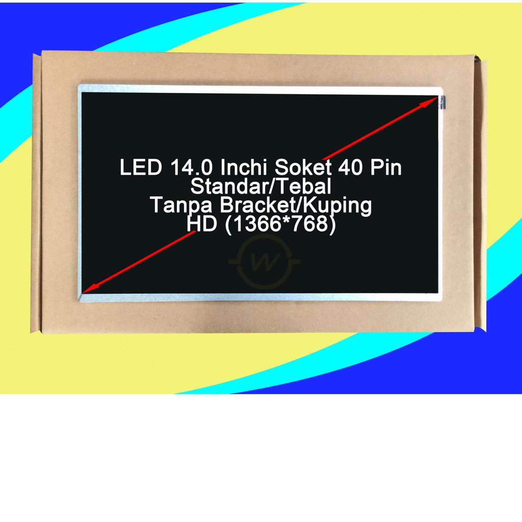 LED LAPTOP 14" INCH TEBAL 40 Pin Original (New)