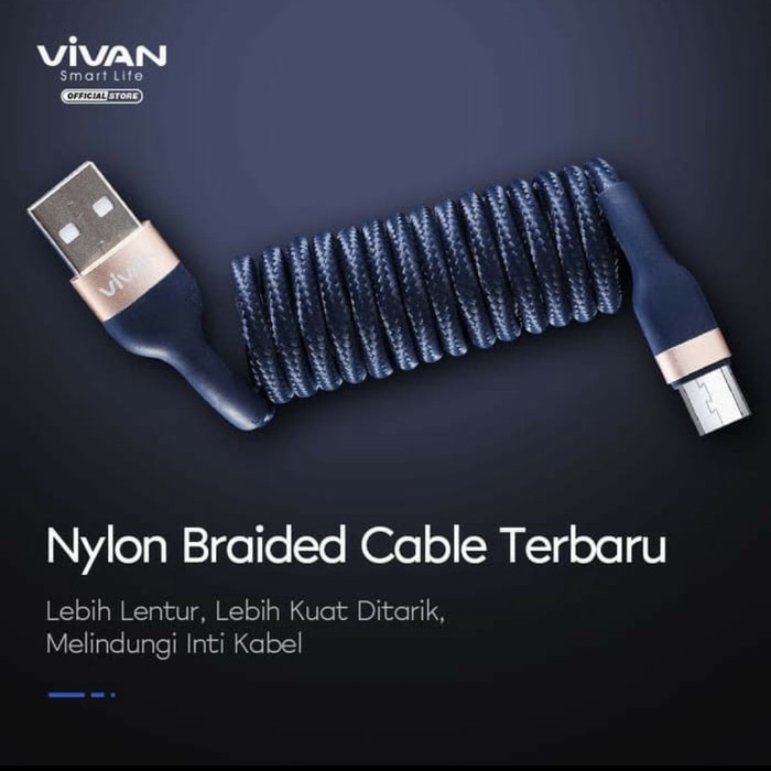 Vivan VXM100 Kabel Data Micro USB 2.4A Fast Charging