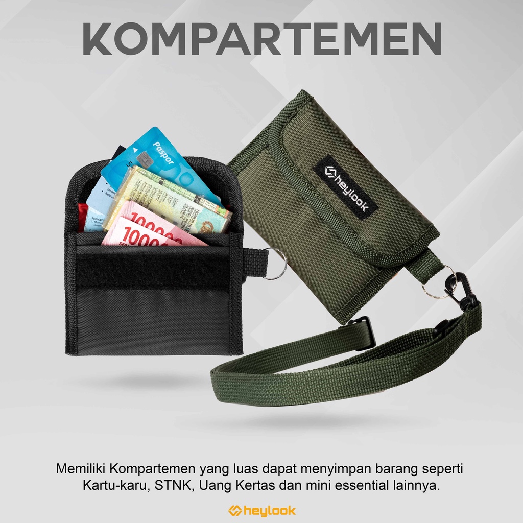 Tas Leher Kalung HP Dompet Kartu Pouch Wallet Mini Dompet Kartu Uang Paspor Tas Gantung Anti Air Cowok Cewek Premium Branded Tebal