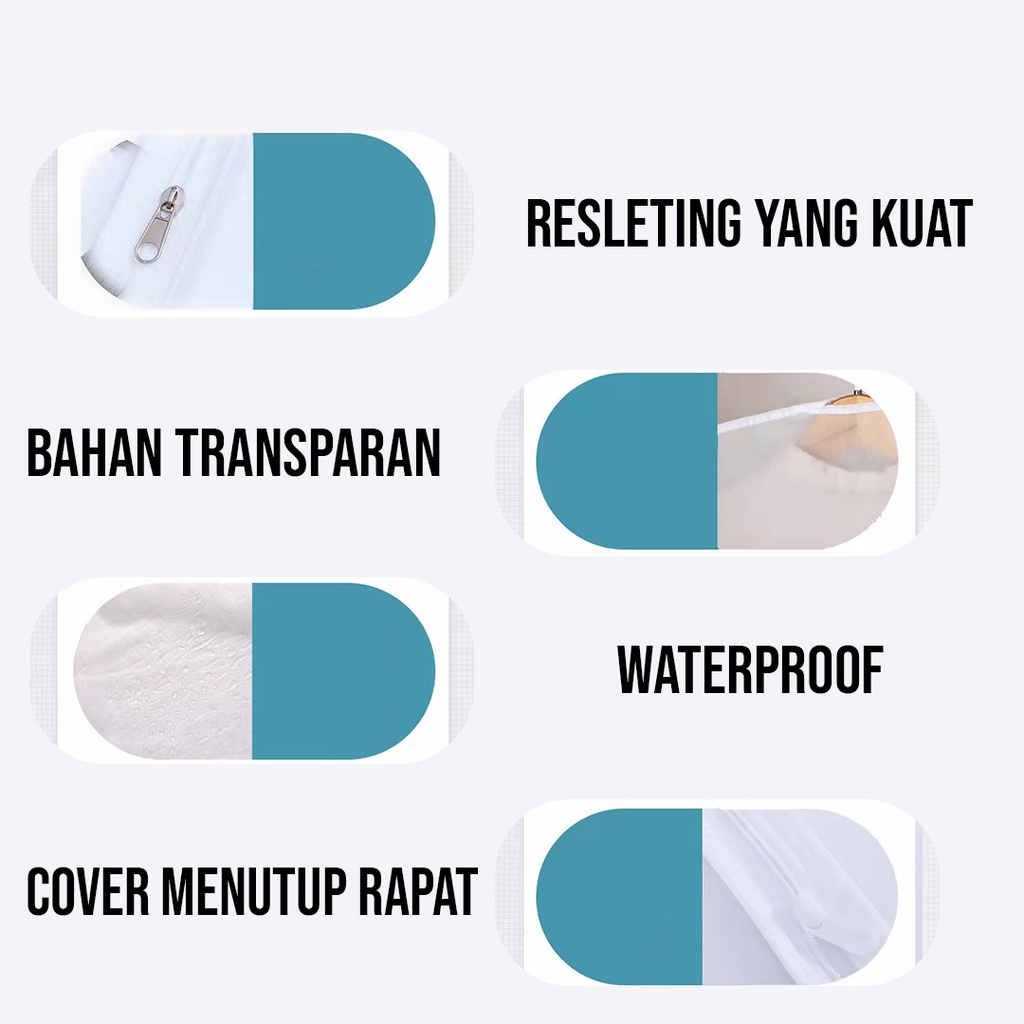 Cover baju waterproof anti debu || Pelindung pakaian || Cover pakaian anti air Cover Pakaian