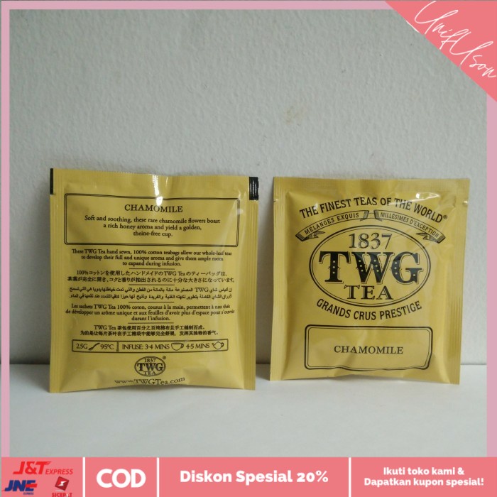 

⭐COD⭐ Teh Celup TWG TEA Chamomile Camomile 20 Tea Bags No Box