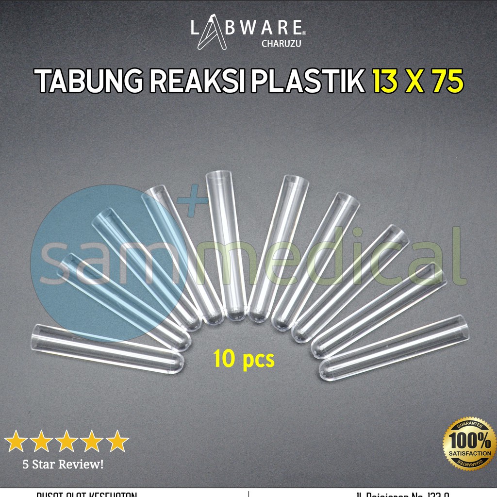 Labware Tabung Reaksi Plastik 13x75mm Persatuan